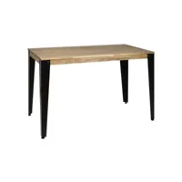 table salle a manger lunds  140x80x75cm  noir-vieilli box furniture ccvl8014075 ng-ev