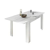 table à manger, table de repas extensible coloris pin blanc -  longueur  137- 185 x hauteur 79 x profondeur 90 cm