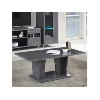 table basse marbre gris brillant - carrare - l 120 x l 60 x h 45 cm
