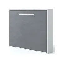 lit escamotable horizontal 120x190 molane-coffrage gris anthracite-façade vintage
