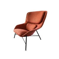 rockwell - fauteuil design en tissu orange