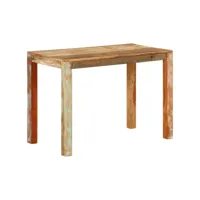 table à manger scandinave - table de salle à manger 110x55x76cm bois massif de récupération meuble pro frco65745
