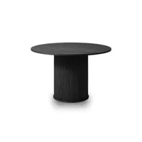 table à manger bois noir alba  120x120cm