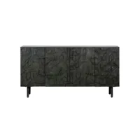 counter - buffet sculpté en bois noir counter coloris noir - 83x160x40