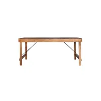 table salon en bois de mahogany marron 180x90x77 cm