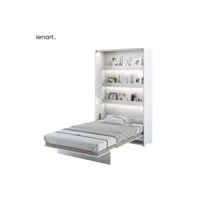 lenart lit escamotable bed concept 02 120x200 vertical blanc brillant