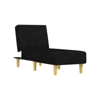 chaise longue noir tissu