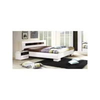 lit dublin blanc 160 x 200 cm, idéal pour chambre à coucher. meuble design