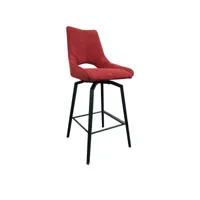 chaise de bar gabrielli pivotante 68cm - rouge mp-2096_2156223lc