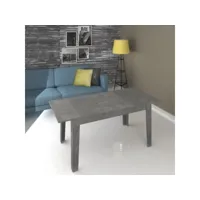 tolmen table extensible béton bois 140 - 180x80 cm