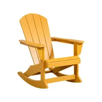 fauteuil de jardin adirondack à bascule rocking chair style néo-rétro assise dossier ergonomique hdpe orange