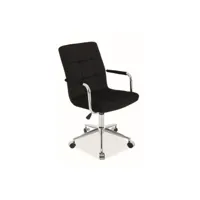 wione - chaise pivotante avec base chromé - hauteur : 87-97 cm - chaise de bureau - revêtement en cuir écologique - noir