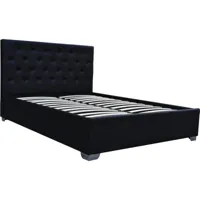 lit double avec coffre tino - 180 x 200 cm - noir