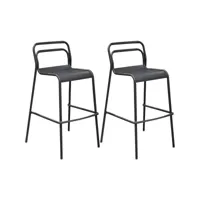 chaises de bar en aluminium eos (lot de 2)