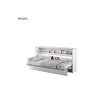 lenart lit escamotable bed concept 06 90x200 horizontal blanc mat