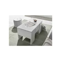 table basse avec plateau relevable zeta blanc laqué 92x47x50 cm azura-43615