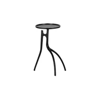 table d'appoint ronde - métal - 59x41x40 cm legs coloris noir