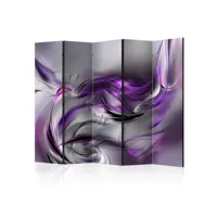 paris prix - paravent 5 volets purple swirls ii 172x225cm