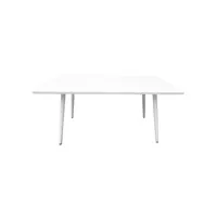 table 160 x 90 collection rennes pieds métal et plateau blanc. table design.