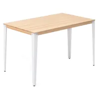 table mange debout lunds 80x140x110cm  blanc-naturel. box furniture ccvl80140108 bl-na