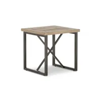 table de chevet bois marron 55x55x55cm - décoration d'autrefois