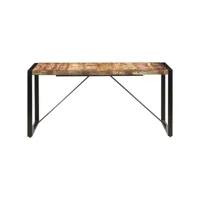 vidaxl table de salle à manger 160x80x75cm bois de récupération massif 247418