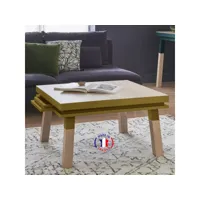 table basse carrée 80 cm, 100% frêne massif eg2-005tr80
