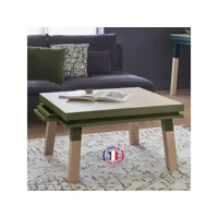 table basse carrée 100 cm, 100% frêne massif eg2-005vl100