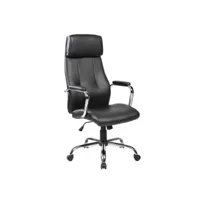 chaise de bureau cairns, fauteuil présidentiel avec accoudoirs, chaise de bureau ergonomique, 66x62h121131 cm, noir 8052773853392