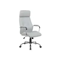 chaise de bureau cairns, fauteuil présidentiel avec accoudoirs, chaise de bureau ergonomique, 66x62h121131 cm, gris 8052773853422
