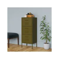 vidaxl armoire de rangement vert olive 42,5x35x101,5 cm acier