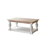oscar - table basse en bois blanc l120