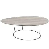 grande table basse ovale en bois et métal - pearl 96392