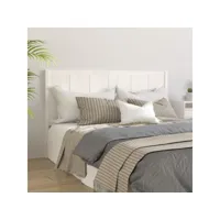tête de lit blanc 140,5x4x100 cm bois massif de pin