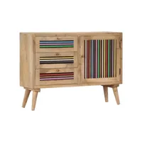 buffet bahut armoire console meuble de rangement 100 cm bois de manguier massif helloshop26 4402258