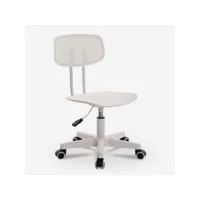 chaise de bureau ergonomique blanche réglable en hauteur riverside