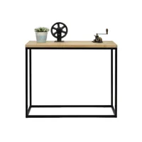 table d'entree - console icub - industriel vintage 120x35 cm. noir ccvi3512080-30 ng-ev