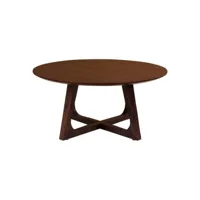 lyngby - table basse ronde ø75cm mdf placage noyer