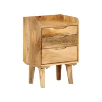 table de chevet table d'appoint  table de nuit bois de manguier massif 40 x 30 x 59,5 cm - meuble pro frco55975