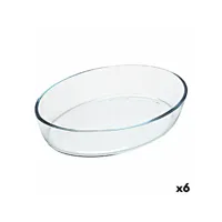 plat de four pyrex classic ovale 35 x 24 x 7 cm transparent verre (6 unités)