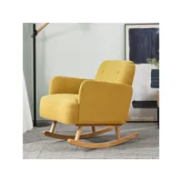 fauteuil à bascule postau 77,5 x 63 x 83 cm jaune moutarde [en.casa]