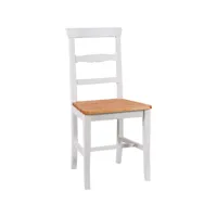 chaise de campagne avec structure en bois de hêtre blanc et en bois massif, l45xpr43xh92 cm made in italy