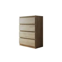 celia - commode 4 tiroirs - bois - 70 cm - style contemporain - best mobilier - bois