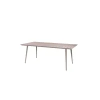 table rectangulaire en aluminium inari coloris muscade