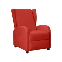 fauteuil à oreilles rouge bordeaux similicuir