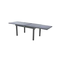 table de jardin extensible piazza - 10 personnes - gris graphite