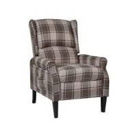 fauteuil inclinable  fauteuil de relaxation beige tissu meuble pro frco61850