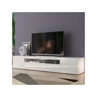 meuble tv design avec portes tiroirs à rabat 200 cm daiquiri white l ahd amazing home design