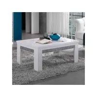 table basse rectangulaire laqué blanc - crac - l 110 x l 60 x h 43 cm