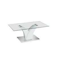 table basse alvara 110x60. blanc laqué